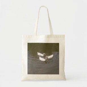 White Ducks Swimming Bag Tote Bag