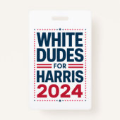White Dudes voor Harris-2024 Badge (Voorkant)