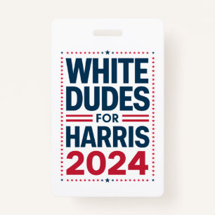 White Dudes voor Harris-2024 Badge