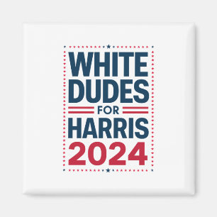 White Dudes voor Harris-2024 Magneet