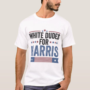 White Dudes voor Harris Support President Kamala T-shirt