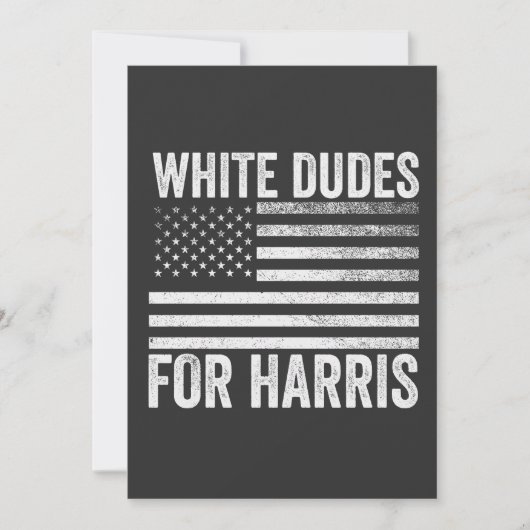 White Dudes voor Kamala Harris 2024 Bedankkaart (Voorkant)