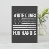 White Dudes voor Kamala Harris 2024 Bedankkaart (Staand voorkant)