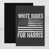 White Dudes voor Kamala Harris 2024 Bedankkaart (Voorkant / Achterkant)
