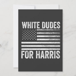 White Dudes voor Kamala Harris 2024 Bedankkaart