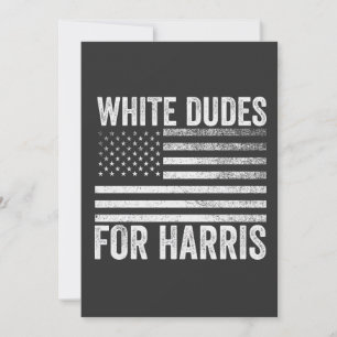 White Dudes voor Kamala Harris 2024 Bedankkaart