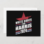 White Dudes voor Kamala Harris 2024 Briefkaart (Voorkant / Achterkant)