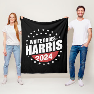 White Dudes voor Kamala Harris 2024 Fleece Deken