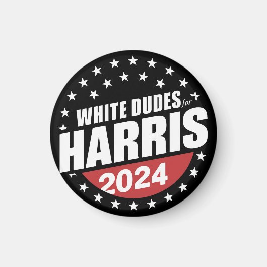 White Dudes voor Kamala Harris 2024 Magneet (Voorkant)