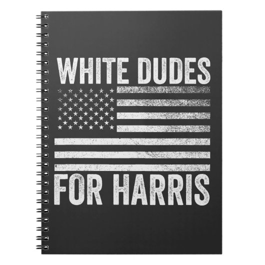 White Dudes voor Kamala Harris 2024 Notitieboek (Voorkant)