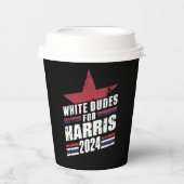 White Dudes voor Kamala Harris 2024 Papieren Bekers (Voorkant)
