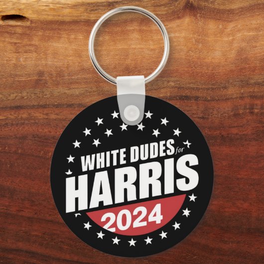 White Dudes voor Kamala Harris 2024 Sleutelhanger (Voorkant)
