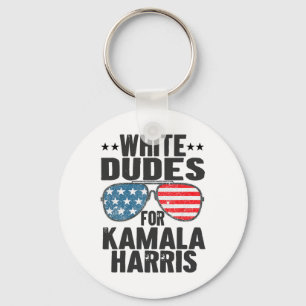 White Dudes voor Kamala Harris Sungles USA Sleutelhanger
