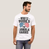 White Dudes voor Kamala Harris Sungles USA T-shirt (Voorkant volledig)