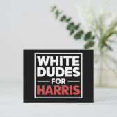 White Dudes voor Kamala-Harris voor President 2024 Briefkaart (Staand voorkant)