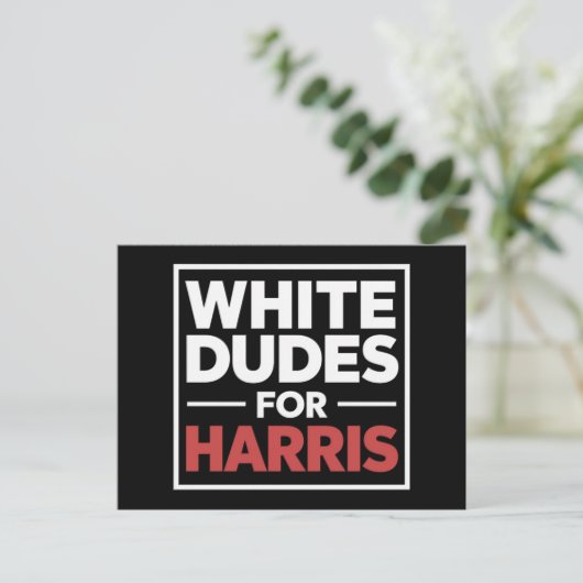 White Dudes voor Kamala-Harris voor President 2024 Briefkaart (Staand voorkant)