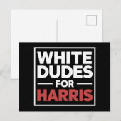 White Dudes voor Kamala-Harris voor President 2024 Briefkaart (Voorkant / Achterkant)