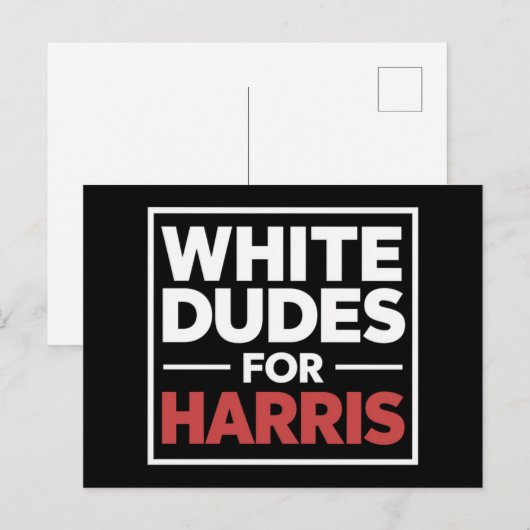 White Dudes voor Kamala-Harris voor President 2024 Briefkaart (Voorkant / Achterkant)