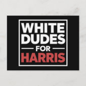 White Dudes voor Kamala-Harris voor President 2024 Briefkaart (Voorkant)