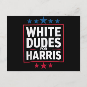 White Dudes voor Kamala Harris voor President 2024 Briefkaart