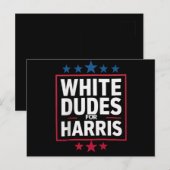 White Dudes voor Kamala Harris voor President 2024 Briefkaart (Voorkant / Achterkant)