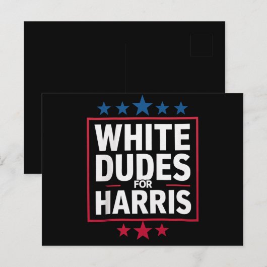 White Dudes voor Kamala Harris voor President 2024 Briefkaart (Voorkant / Achterkant)