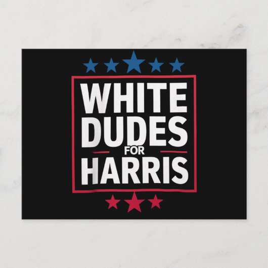 White Dudes voor Kamala Harris voor President 2024 Briefkaart (Voorkant)
