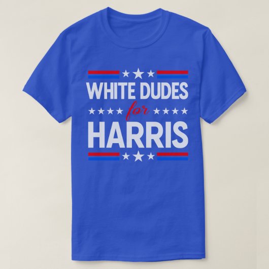 White Dudes voor Kamala President T-shirt (Design voorkant)