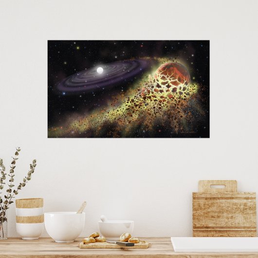 White Dwarf Shredding a Planet Poster (Keuken)