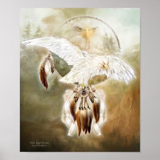 White Eagle Dreams Art Poster/Print Poster (Voorkant)