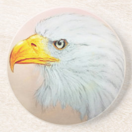 White Eagle SandStone Onderzetter, Bird Sketch Zandsteen Onderzetter