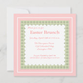 White Easter Bunny Brunch Invitation Kaart (Achterkant)