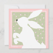 White Easter Bunny Brunch Invitation Kaart (Voorkant)