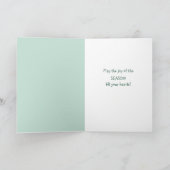 White Easter Bunny Hummingbird Floral Lijst Kaart (Binnen)