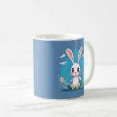 White Easter Bunny Koffiemok (Voorkant rechts)