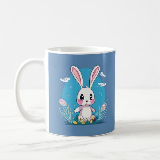 White Easter Bunny Koffiemok (Links)