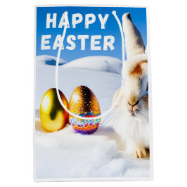 White Easter Bunny Medium Cadeauzakje