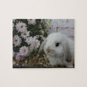 white easter bunny puzzle legpuzzel (Horizontaal)
