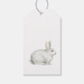 White Easter Bunny Rabbit Gift Labels Cadeaulabel (Voorkant)