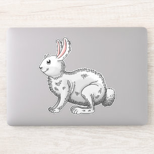 White Easter Bunny Sticker