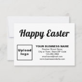 White Easter Business Flat Wenskaart Kaart (Voorkant)