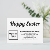 White Easter Business Flat Wenskaart Kaart (Staand voorkant)