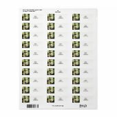  White Easter Lilies Floral Foto Etiket (Full Sheet)