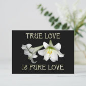 White Easter Lilies: True Love is Pure Love Kaart (Staand voorkant)