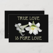 White Easter Lilies: True Love is Pure Love Kaart (Voorkant / Achterkant)