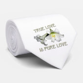 White Easter Lilies: True Love is Pure Love Stropdas (Opgerold)