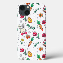 White Easter Pattern Phone Case