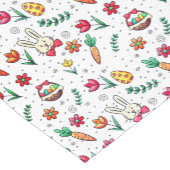 White Easter Pattern Table Runner Korte Tafelloper (Hoek)