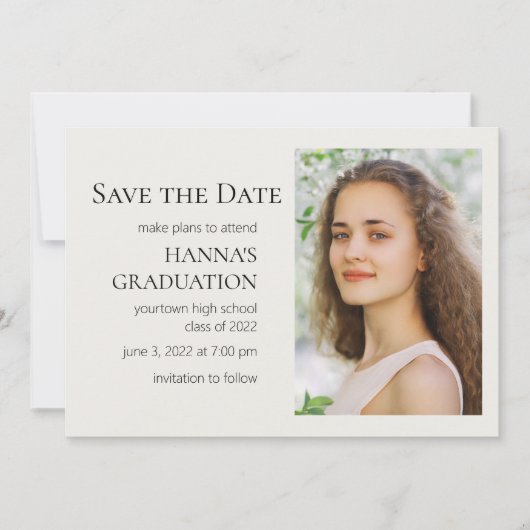 White Editable Color Photo Afstuderen (Voorkant)