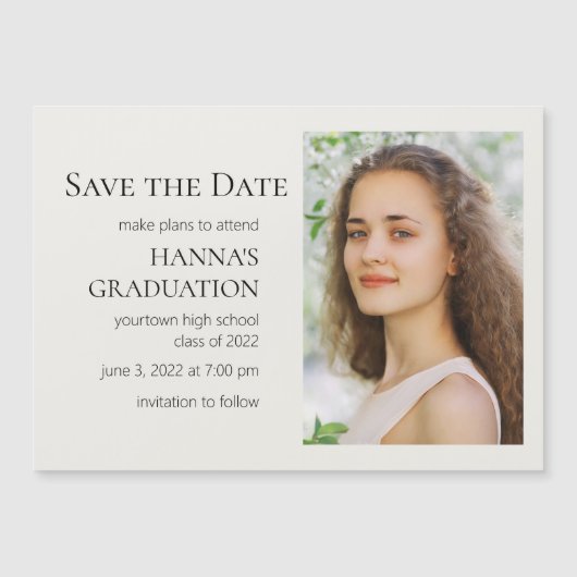 White Editable Color Photo Afstuderen (Voorkant)